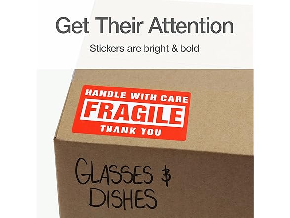 Quality Park Fragile Stickers 500/Roll