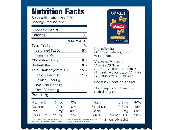 Barilla Farfalle Pasta, Non-GMO Kosher