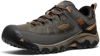 Keen Targhee 3 Low Waterproof Men's Hiking Boots Black Olive/Golden Brown Size 12