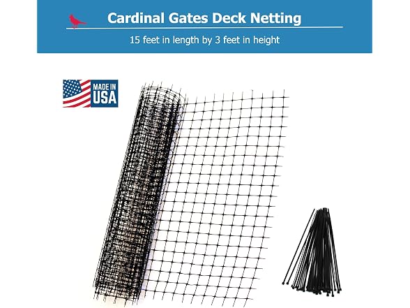Cardinal Gates DS15 Light-Duty Outdoor Deck Netting