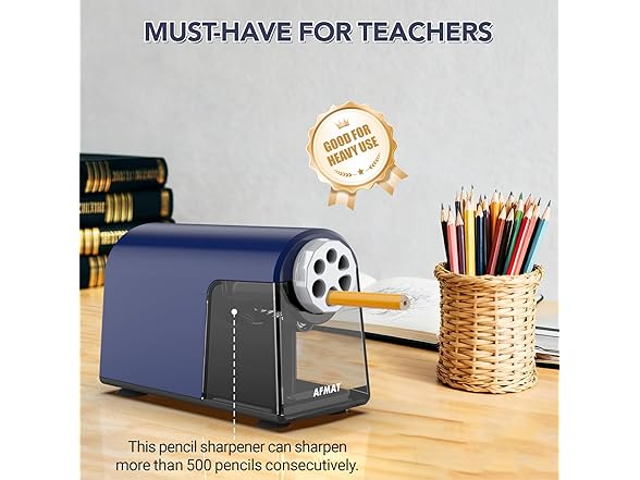 Blue Electric Pencil Sharpener