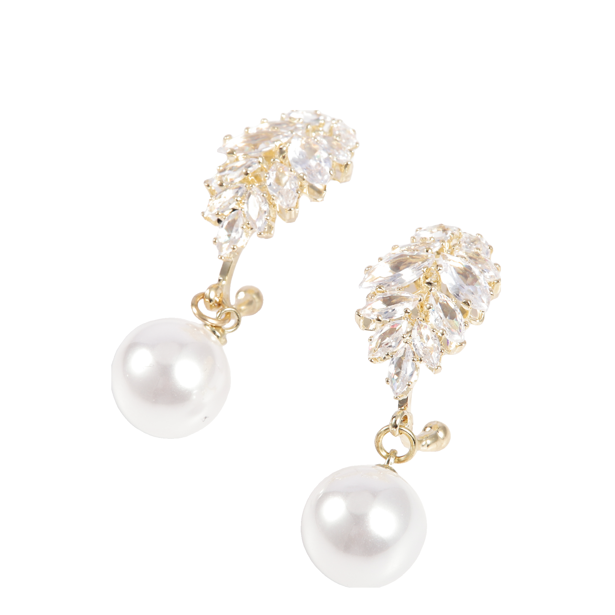 18K Gold Plated Stainless Steel Drop Earrings by Saffron - Gallery 5