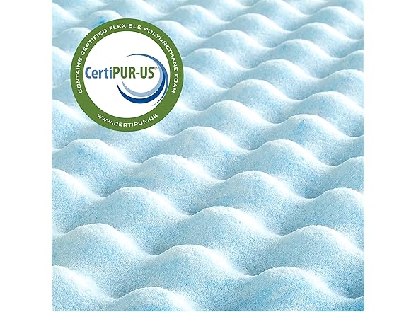 ZINUS 1.5" Swirl Gel Cooling Memory Foam Mattress, Queen