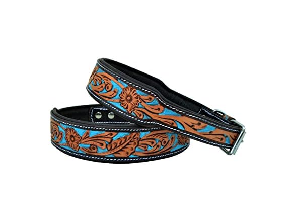 Affilare Leather Dog Collar Western Style Hea