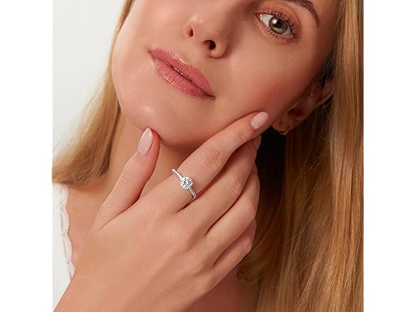 QUEENOU Moissanite Engagement Rings Size 6