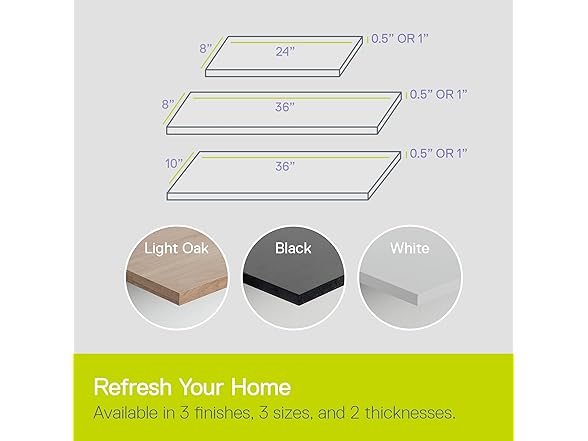 Delta Cycle & Home Wall Mounted Floating Shelves, 2Pk