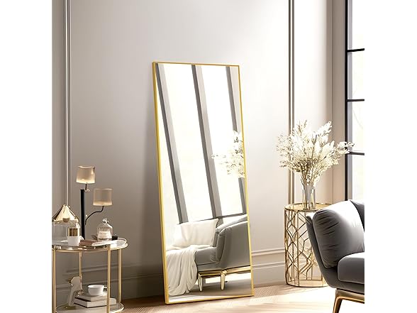 NicBex Gold Full Length Mirror, 56"x19"