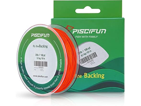 Piscifun Fishing Line Backing, Braided Orange