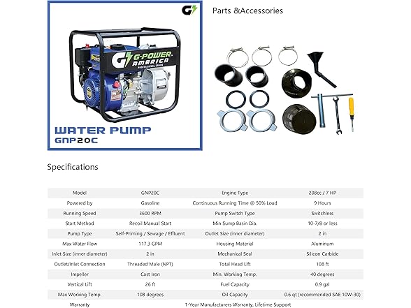 Green-Power America GNP20C 208cc 118GPM