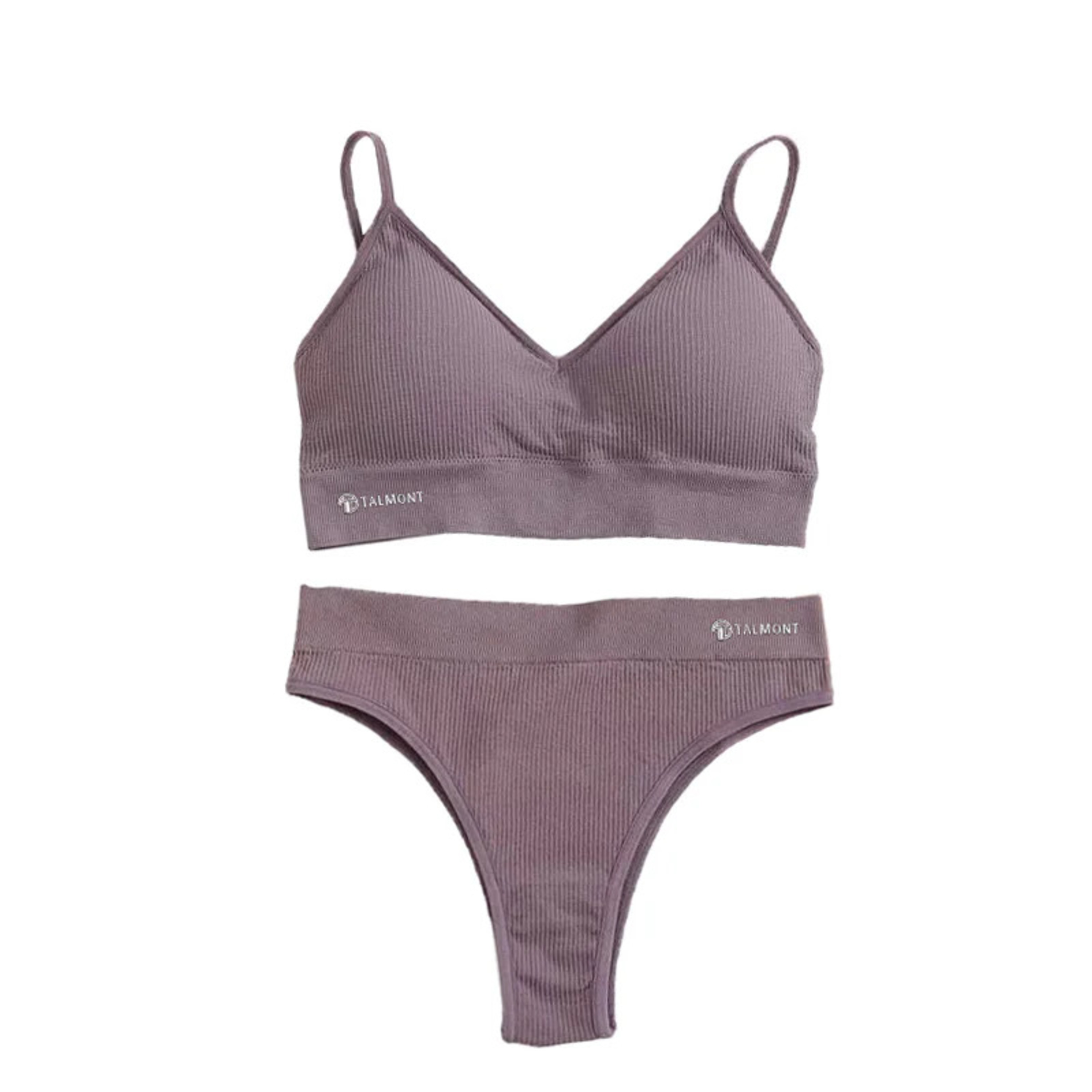 Talmont Seamless Ribbed Bra & Panty Set - Gallery 28