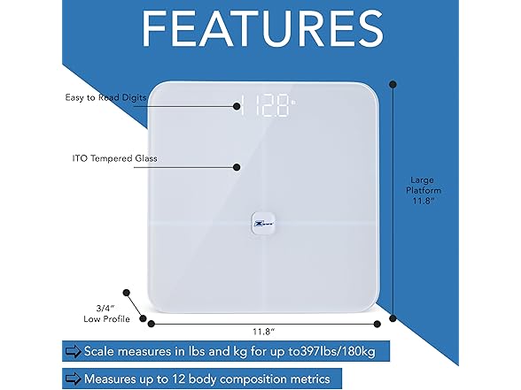 Zewa Digital Body Composition Scale