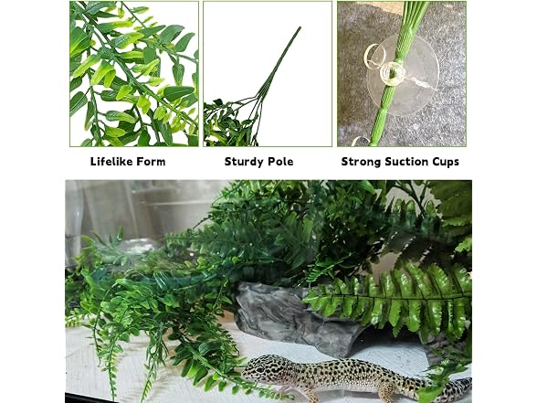 BNOSDM Reptile Plants, Flexible Rainforest Vines w Moss