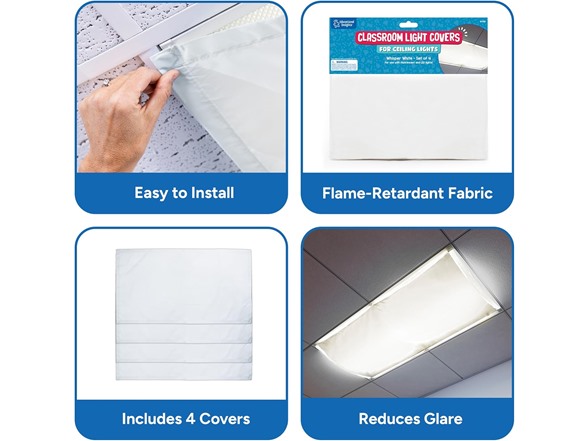 Educational Insights Whisper White 4Pk Light Covers