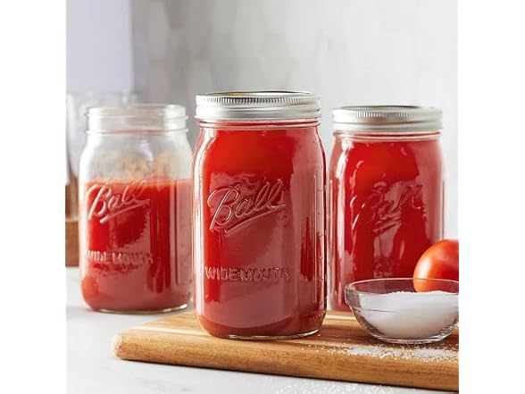 Ball - 32oz Wide Mouth Jars with Lids & Bands 12 Pack Jars