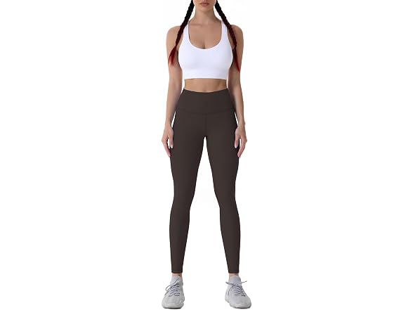 Sunzel Womens Leggings 28in L Brown