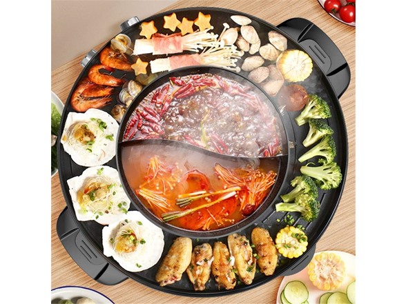 ANKYNE Multi-Function Hot Pot & Grill Cooker Black