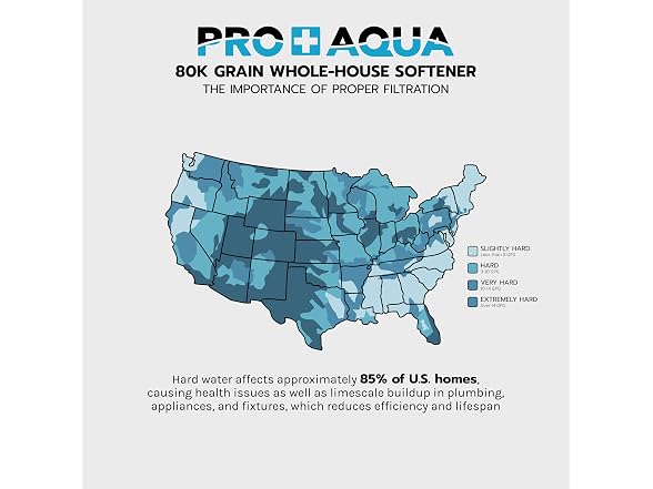 PRO+AQUA Heavy Duty Whole House Water Softener System