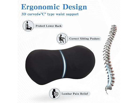 LEKEWN Lumbar Support Pillow