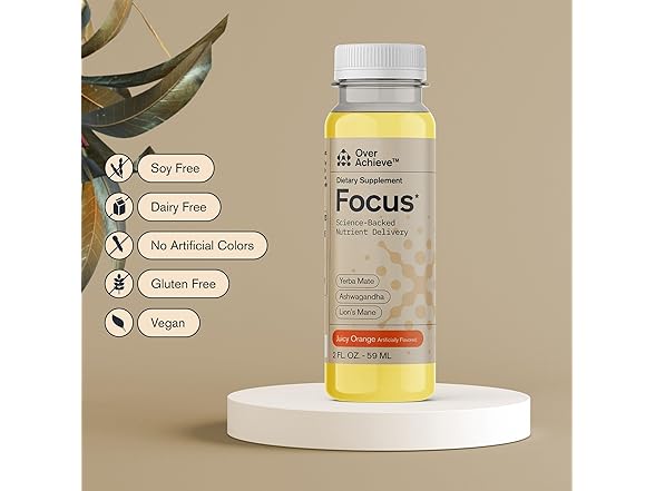 Focus Drink with Yerba Mate & Mushroom 2oz (3pk)