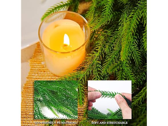 TISEMENT Norfolk Pine Garlands with Light String, 6F