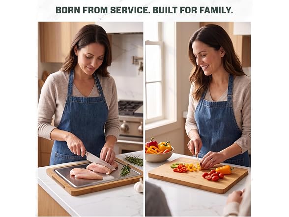 Double-Sided 100% Titanium Cutting Board