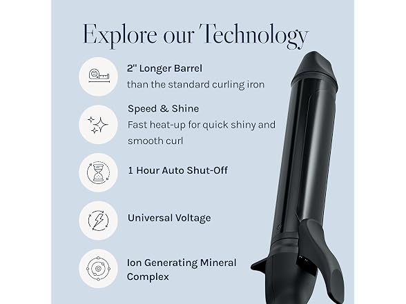 Bio Ionic Long Barrel Styler 1.5 Inch Curling Iron