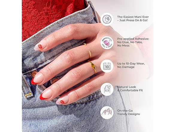 imPRESS KISS imPRESS No Glue Mani Press On Nails