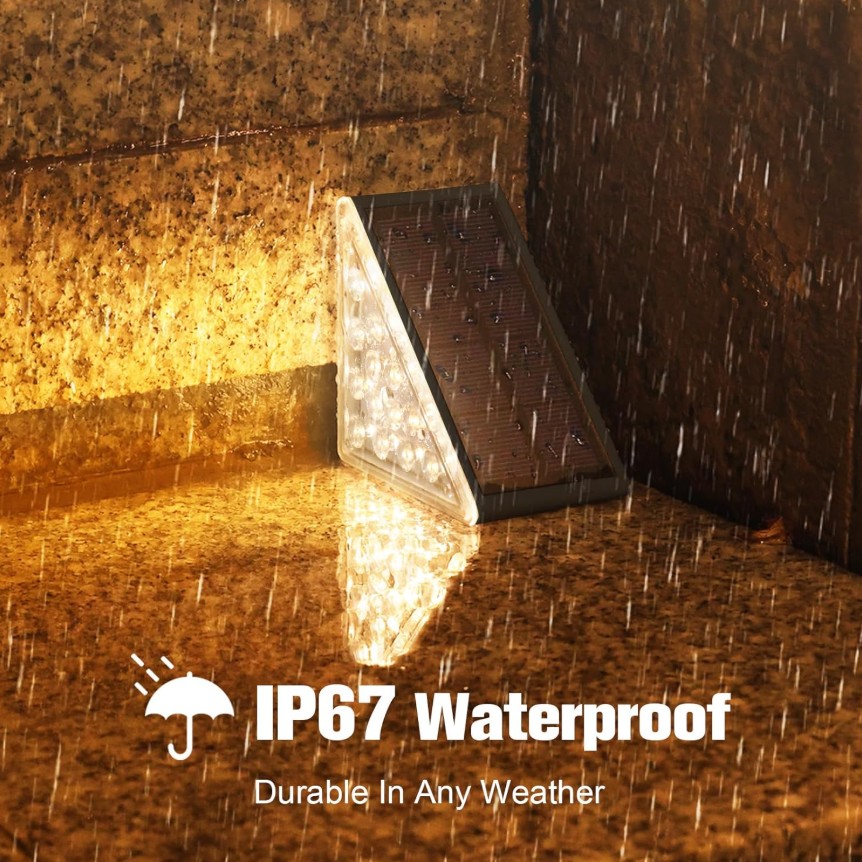 Hakol 12 Pack Solar Step Lights, 80 Lumen - Gallery 9