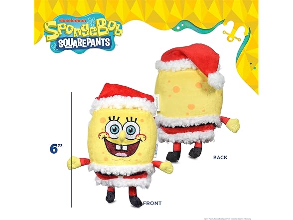 6" Holiday SpongeBob SquarePants Dog Toy
