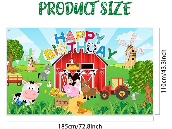 Farm Happy Birthday Photo Background