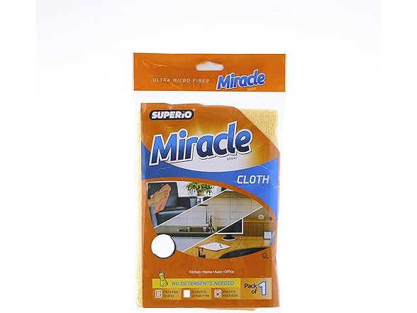 Superio Yellow Microfiber Cleaning Cloth