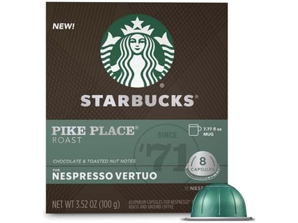Starbucks Pike Place Vertuo Pods