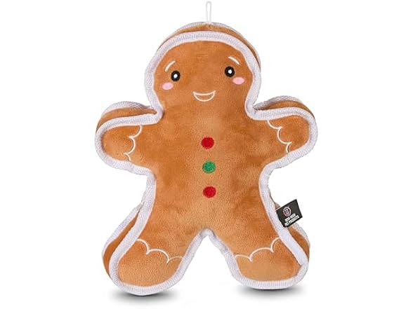 Bow Wow Pet Holiday Gingerbread Gusset Squeaky Toy