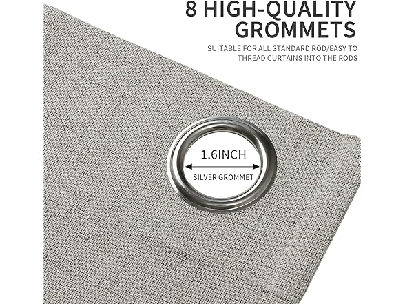 Joydeco Blackout Curtains, 63" Length