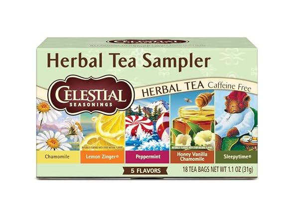 18CT Celestial Seasonings Herbal Tea Sampler