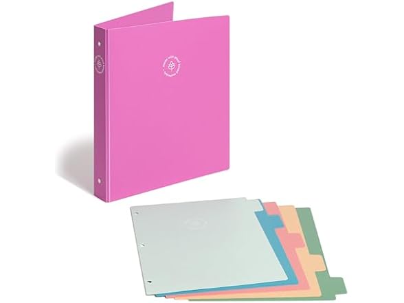U Brands U Brands U-Eco Poly Binder + 5 Tab Divider Set, 8.