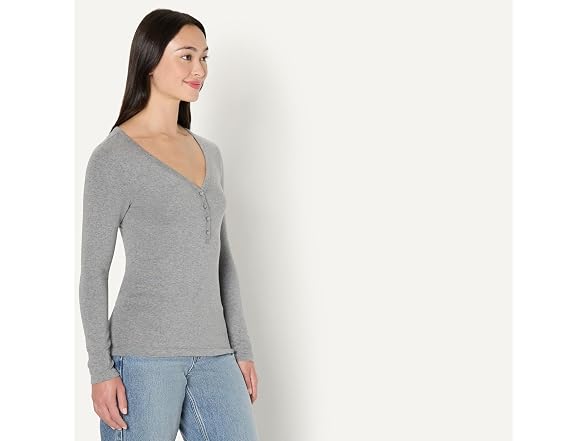 Amazon Essentials Women Slim-fit Henley T-shirt