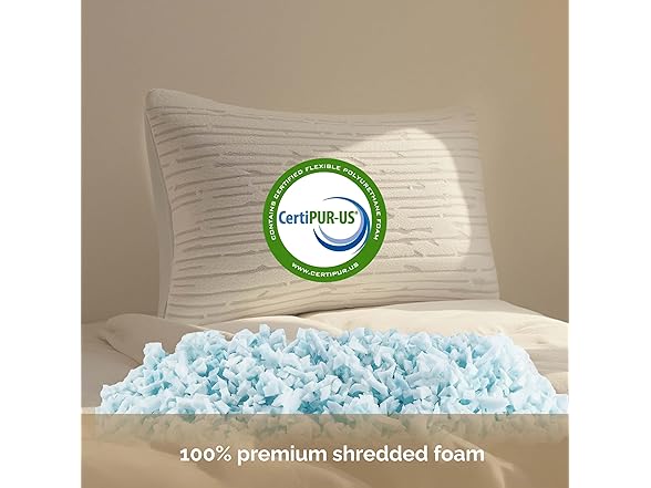 Clara Clark Memory Foam Pillows 6 Pack, Queen