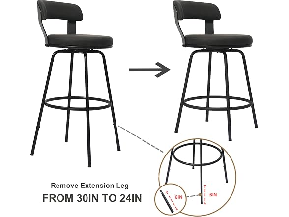 Swivel Counter Bar Stools, Set of 2
