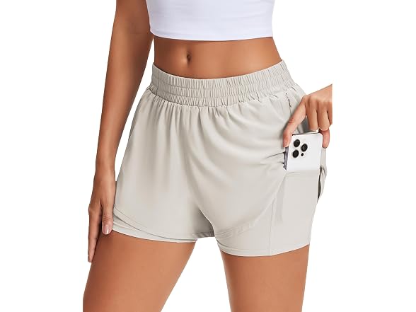 Stelle Women (S) Running Shorts Gym Zip Shorts