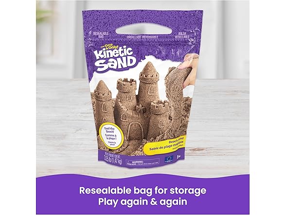 Kinetic Sand, 3.25lbs Beach Play Sand