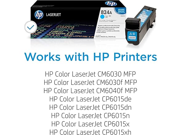 HP HP Original 824A Cyan Toner Cartridge | Works Color