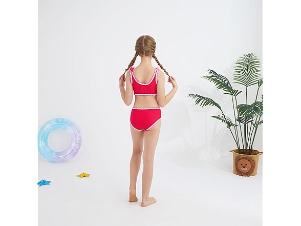 Mestown Girls Two Piece Swimsuits Color Block