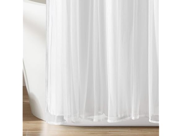 Lush Decor Tulle Skirt Colorblock Shower Curtain