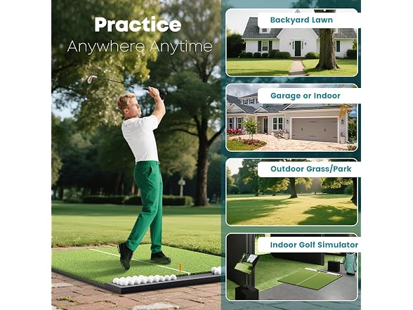 Golfpar Golf Hitting Mat with Ball Tray