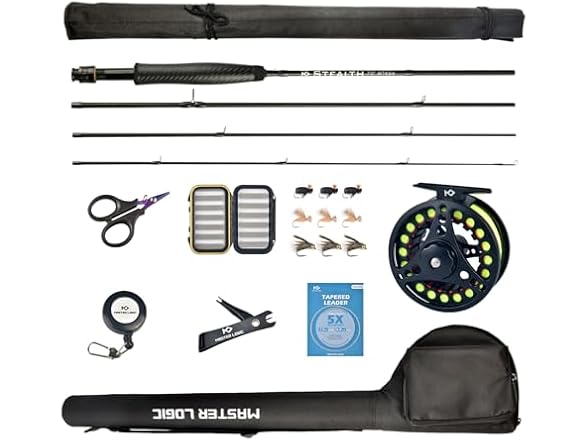 MASTER LOGIC Stealth Fly Fishing Rod Combo