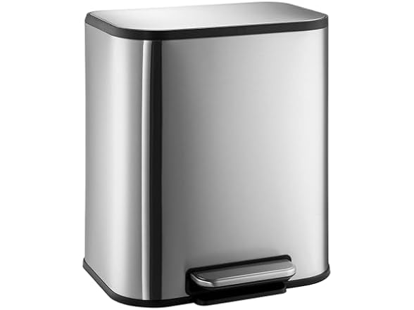 MOVECOM Trash Can, 5.3 Gal / 20 L Stainless Steel