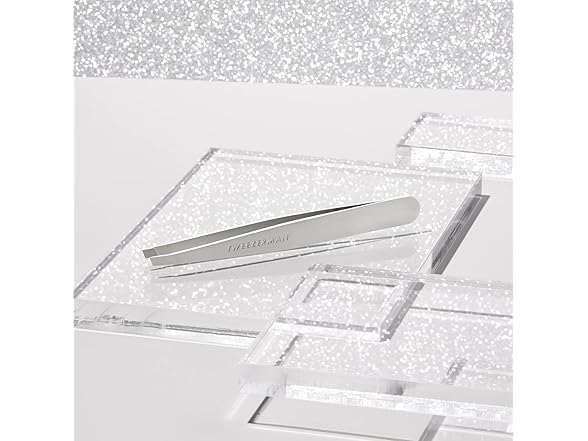 Tweezerman Stainless Steel Slant Tweezer Platinum