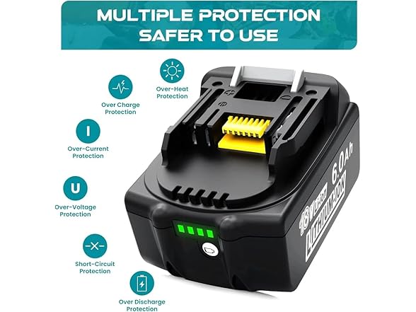 Simple Plus Replacement Battery Makita 18V 6Ah 2pk