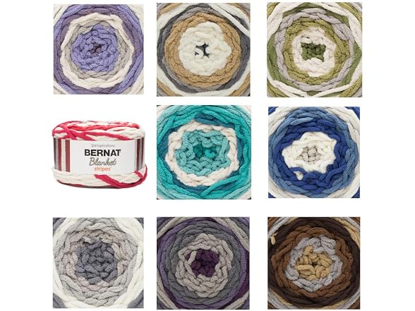 Bernat Blanket Stripes Yarn, 10.5 oz, Gauge